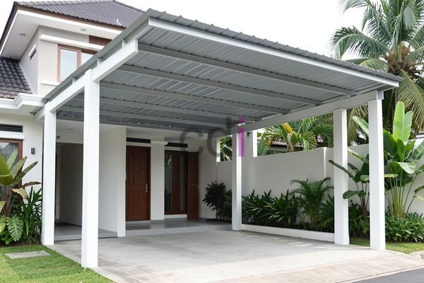 Contoh Carport Plat Dak Modern